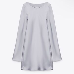 ZARA Elegant Silver Long Sleeve dress